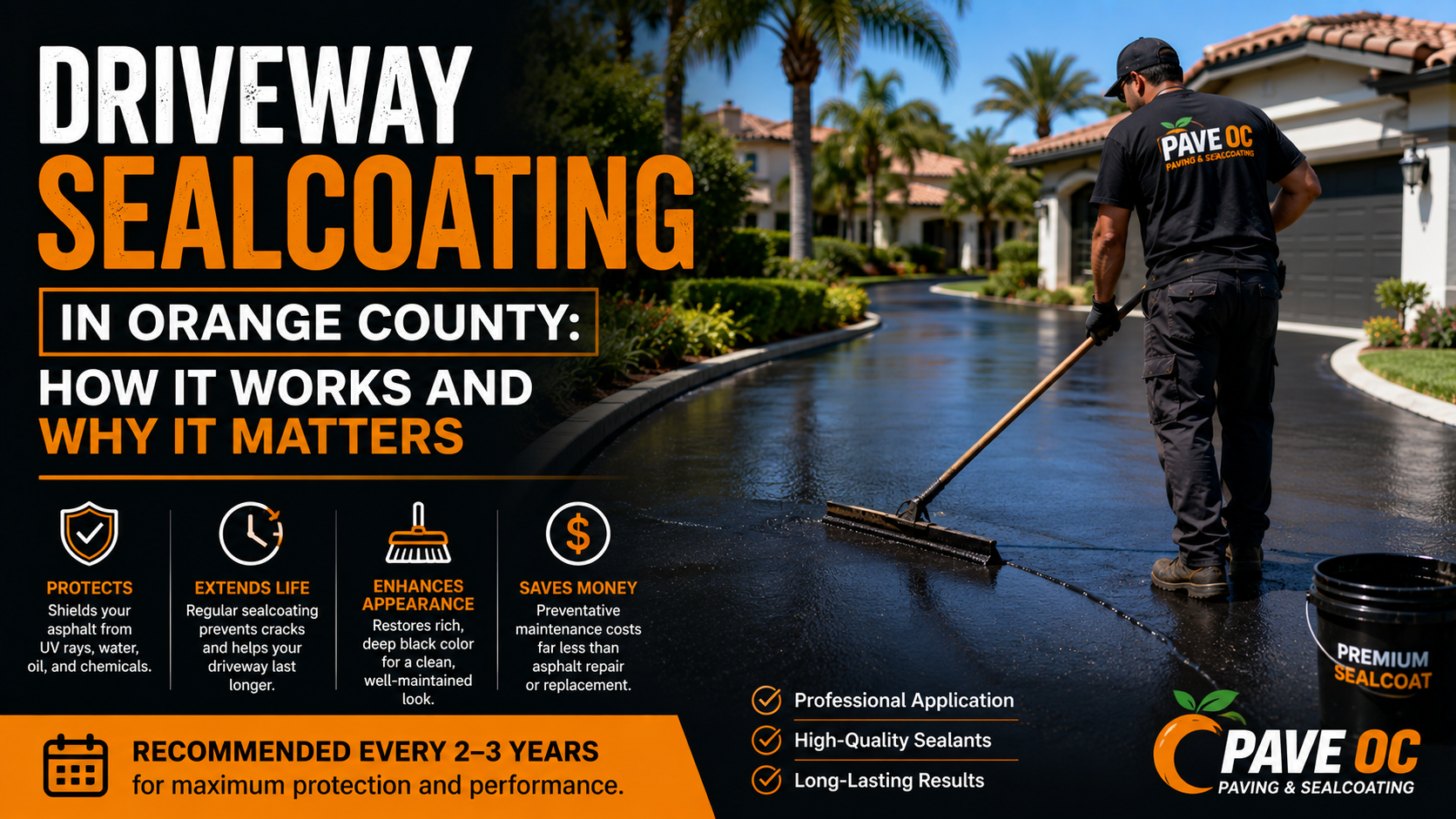 Driveway Sealcoating in Orange County: How It Works and Why It Matters